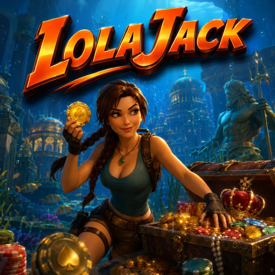 Lola z monetą LolaJack w zatopionym mieście